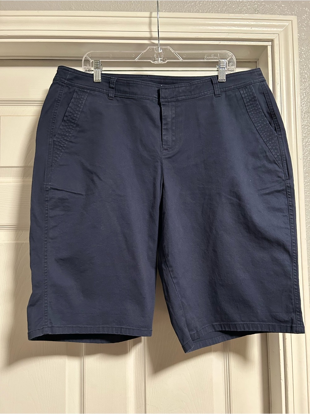 Lane Bryant Classic Navy Bermuda Cotton Shorts